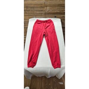 Jordan Essentials Mens Fleece Jogger Pants Red Jumpman Sweatpants Medium